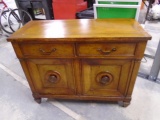 Solid Wood Buffet/ Server Cabinet w/ 2 Doors & 2 Drawers