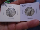 1929 and 1930 Standing Liberty Quarters