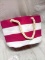Rope Handle Zippered Top Canvas Bag 17