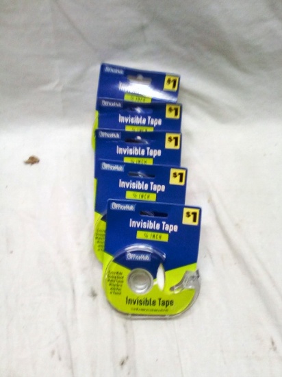 Qty. 5 Rolls OfficeHub Invisible Tape 3/4" x 1000" per roll