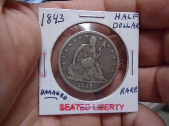 1843 Seated Liberty Half Dollar