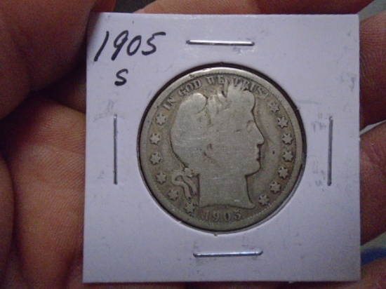 1905 S Mint Barber Half Dollar