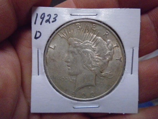 1923 D Mint Silver Peace Dollar