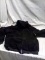 Size Large Hooded Black Fleece Zippered Sweatshirt