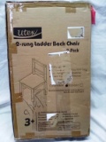 Utex 2- Rung Ladder Back Chair White 2 Pack