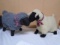 2 Plush Sheep Décor Animals