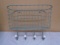 Metal Wall Basket w/ 4 Hooks on Bottom