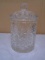 Beautiful Lead Crystal Covered Biscuit Jar