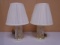 Beautiful Pair of Glass Bedroom Lamps