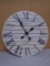 Round Whitewashed Wood Wall Clock