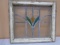 Antique Wood Frame Stained Glass Window