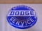 Round Metal Dodge Service Sign
