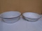 2 Pc. Group of Vintage Porcelain Over Steel Wash Pans