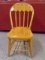 Antique Plank Bottom Chair w/Decorative Back