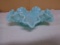 Vintage Fenton Glass Hobnail Fluted Turquoise Bowl