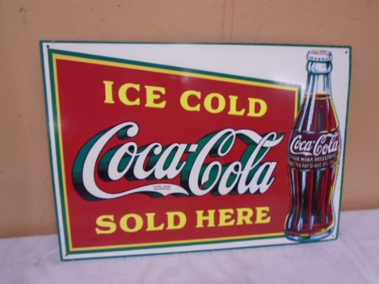Metal Coca-Cola "Sold Here" Sign