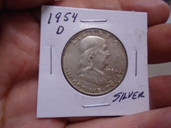 1954 D-Mint Franklin Half Dollar
