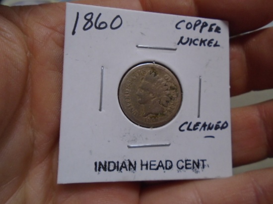 1860 Copper Nickel Indian Head Cent