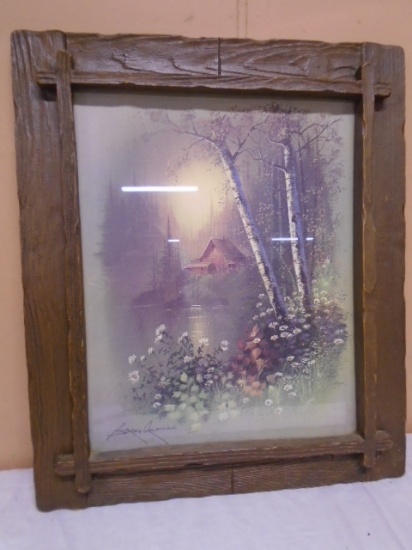 Beautiful Rustic Framed Barn Print
