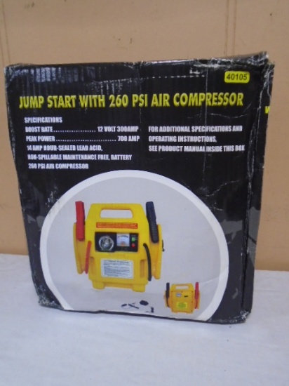 700 Amp Jump Start Box w/ Air Compressor