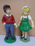 Large Boy & Girl Garden Statues