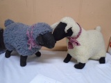 2 Plush Sheep Décor Animals