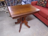 Beautiful Anique Ornate Side Table on Original Casters