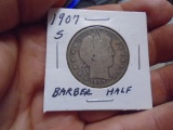 1907 S Mint Barber Half Dollar