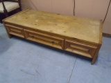Rustic Wood Coffee Table w/Drawer