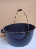 Vintage Graniteware Enameled 3.5 Gallon Bucket w/ Handle