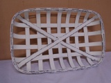 Small Painted Primitive Style Tobacco Basket