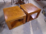 2 Matching Oak End Tables
