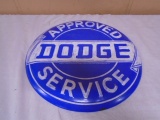 Round Metal Dodge Service Sign