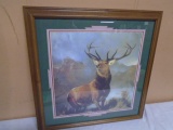 Beautiful Framed Buck Deet Picture
