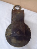 Antique Wood & Iron Barn Pulley