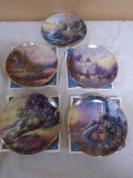 Group of 5 Thomas Kinkade Plates