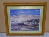 Beautiful Oak Framed Boat Print