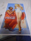 Metal Coca-Cola Beach Sign