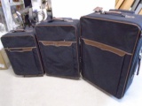 3pc Rolling Luggage Set w. Telescopic Handles