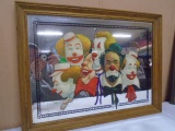 Oak Framed Clown Mirror