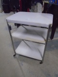 Vintage Metal 3 Tier Rolling Utility Cart