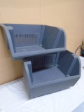 Group of 11 Stacking Large Bins
