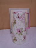 Ceramic Floral Pitcher Vase