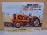 Allis Chalmers WD-45 Metal Sign