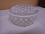 Moonstone Opalescent Glass Trinket Dish