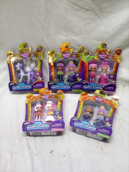 Qty. 5 Royal Friends Toy Dolls and Unicorns