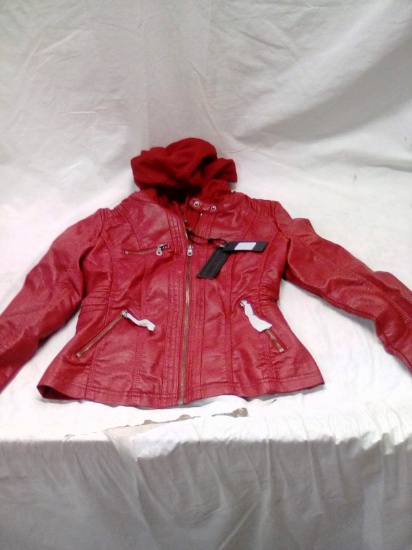 MadebyJohnny.com Red Leather Hooded Jacket