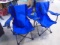 2 Matching Blue Quad Camp Chairs
