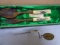 Vintage 3pc Serving Set w/ Scrimshawed Ivory Handles