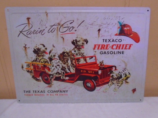 Texaco Fire-Chief Gasoline Metal Sign